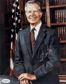 Jimmy Carter Lot of (3) Signed Items (Magazine, 8x10 photo, Book) (JSA)